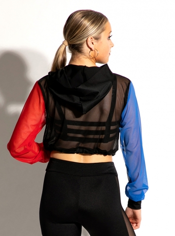 Mesh 2024 cropped hoodie